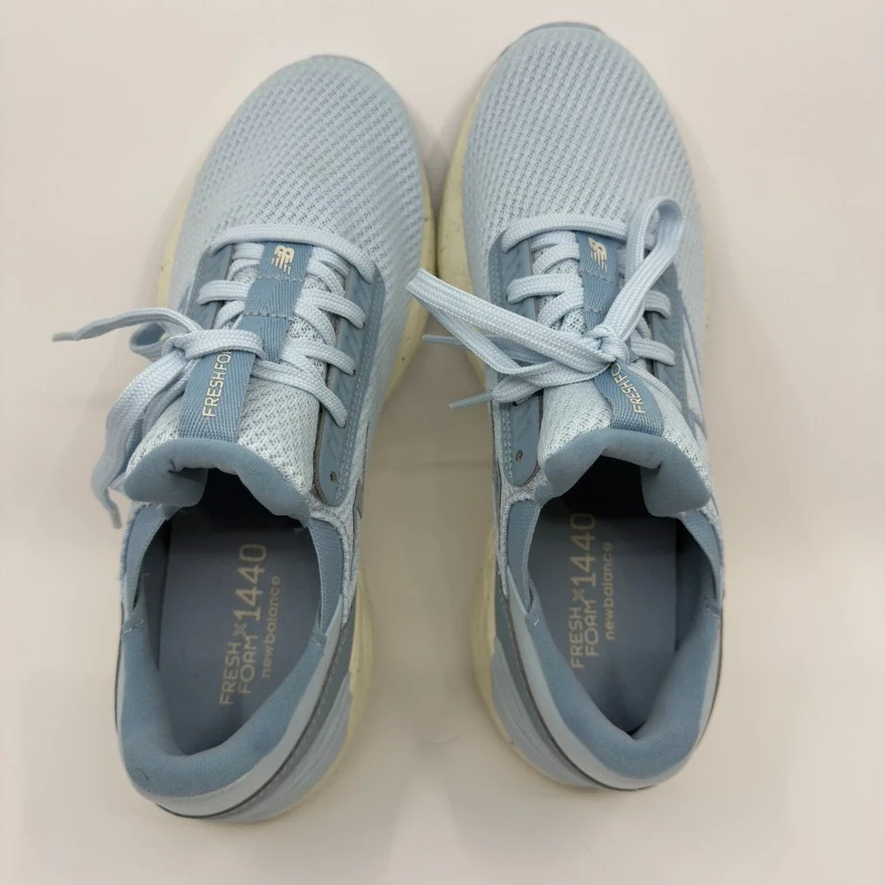 New Balance Fresh Foam X 1440v1 Mens 9 Running‎ Shoes Blue Beige Lace Up Low